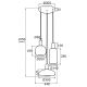 Argon 1489 - Suspension filaire SAGUNTO 3xE27/15W/230V laiton