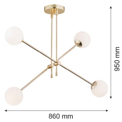 Argon 1695 - Suspension ABSTRACT 4xE14/7W/230V laiton