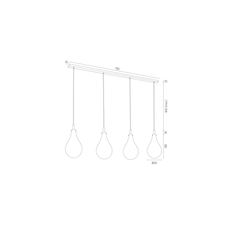 Argon 1740 - Suspension filaire OAKLAND 4xG9/6W/230V