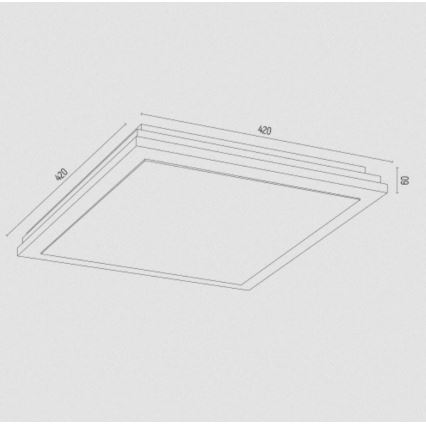 Argon 1803 - Plafonnier CASERTA 4xE27/15W/230V 42x42 cm