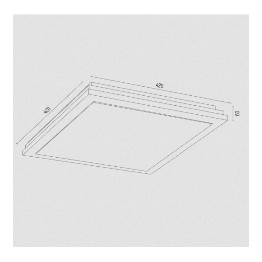 Argon 1803 - Plafonnier CASERTA 4xE27/15W/230V 42x42 cm