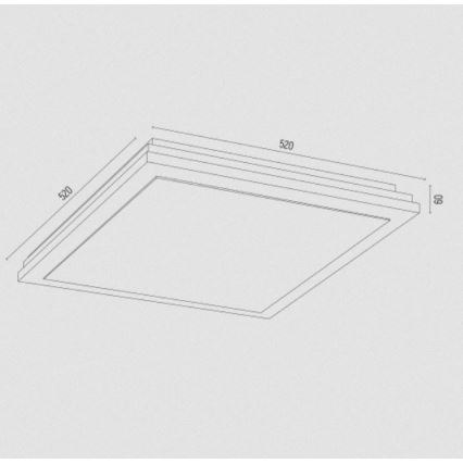 Argon 1804 - Plafonnier CASERTA 4xE27/15W/230V 52x52 cm