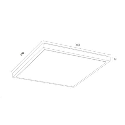 Argon 1815 - Plafonnier CARLSON 4xE27/15W/230V 39x39 cm noir