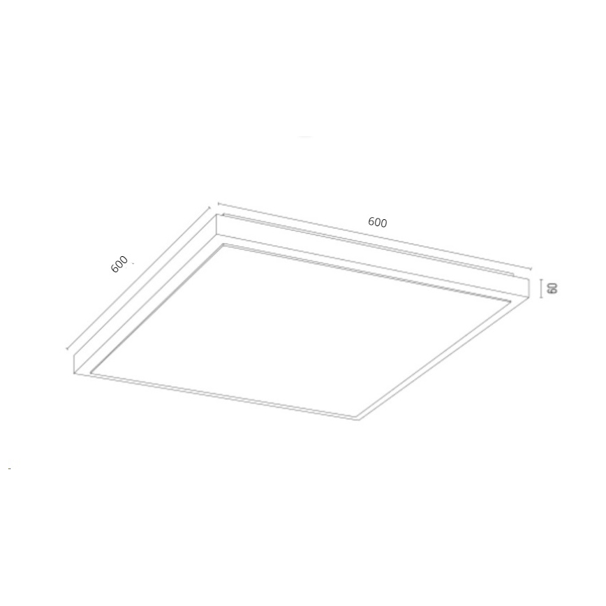 Argon 1826 - Plafonnier CARLSON 4xE27/15W/230V 60x60 cm noir