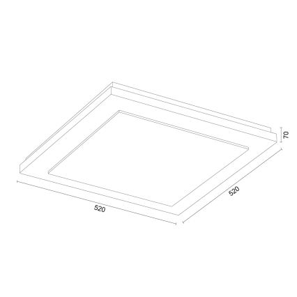 Argon 1872 - Plafonnier TABOR 4xE27/15W/230V 52x52 cm terracotta