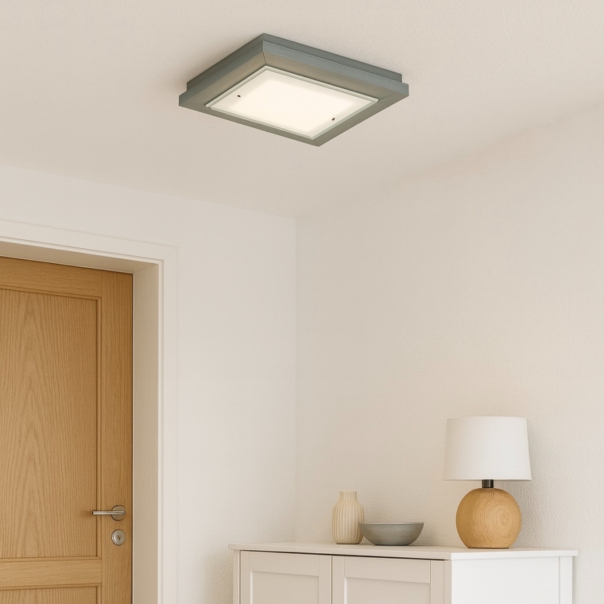 Argon 1873 - Plafonnier TABOR 4xE27/15W/230V 52x52 cm gris