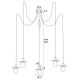 Argon 2077 - Suspension filaire CORSO 5xE27/15W/230V blanc