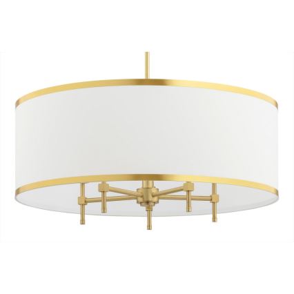 Argon 2127 - Lustre on a pole ABBANO 5xE14/7W/230V laiton/blanc