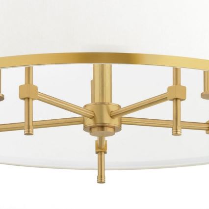 Argon 2127 - Lustre on a pole ABBANO 5xE14/7W/230V laiton/blanc