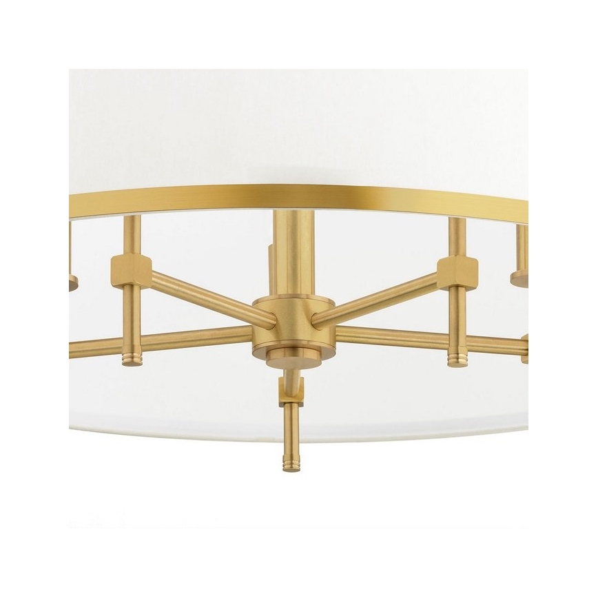 Argon 2127 - Lustre on a pole ABBANO 5xE14/7W/230V laiton/blanc