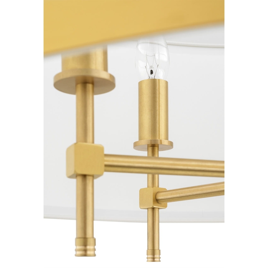 Argon 2127 - Lustre on a pole ABBANO 5xE14/7W/230V laiton/blanc