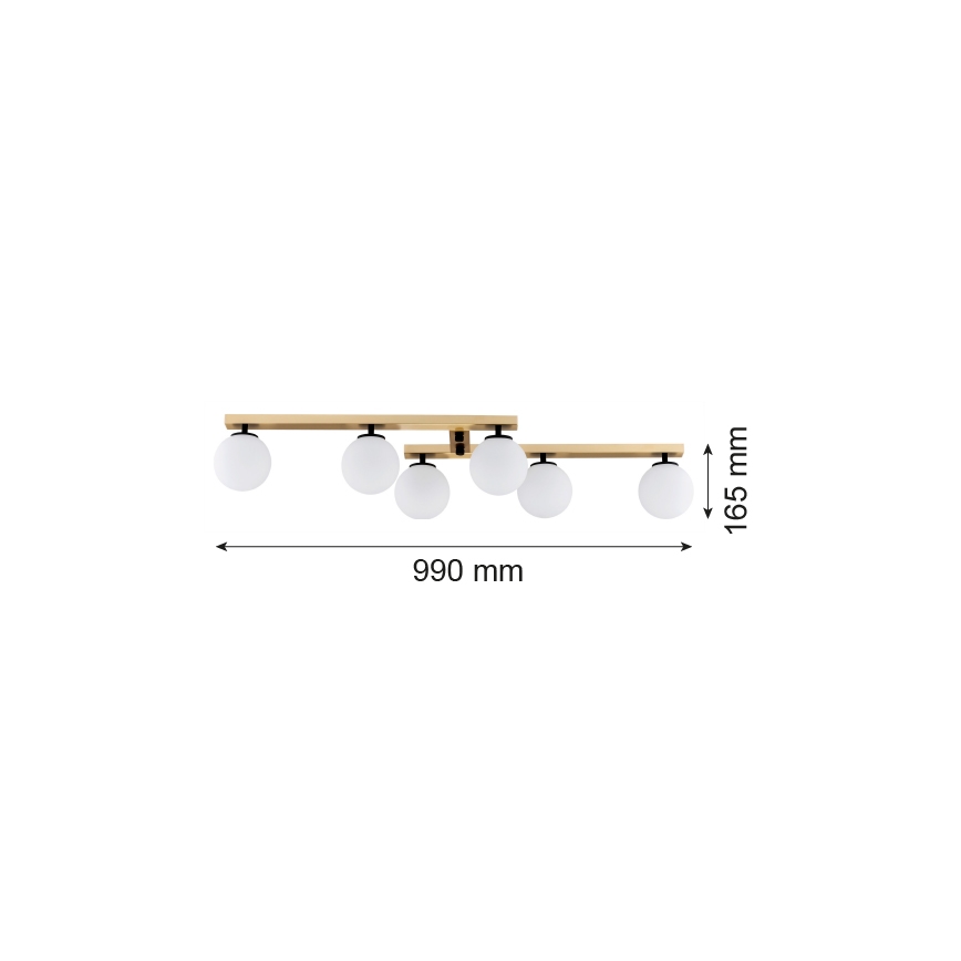 Argon 2544 - Lustre monté en surface FREEMONT 6xE14/7W/230V