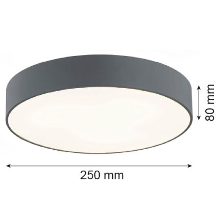 Argon 3080 - Plafonnier DARLING 2xE27/15W/230V d. 25 cm gris