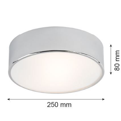 Argon 3083 - Plafonnier DARLING 2xE27/15W/230V d. 25 cm argenté