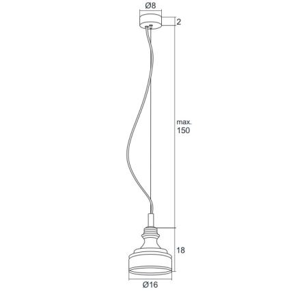 Argon 3795 - Suspension LED avec fil TULUZA LED/5W/230V