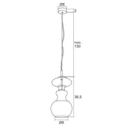 Argon 3800 - Suspension LED avec fil MODENA LED/8W/230V