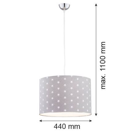Argon 4134 - Suspension filaire MAGIC 1xE27/15W/230V gris/blanc