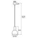 Argon 4215 - Suspension filaire SINES 1xE27/15W/230V d. 14 cm blanc