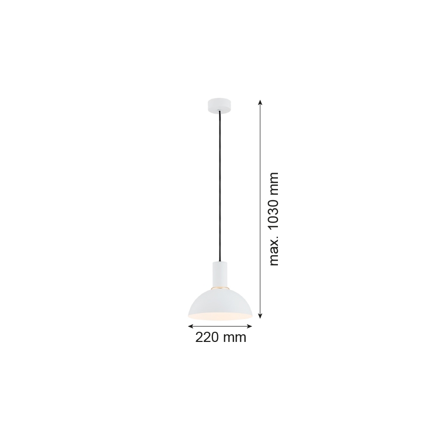 Argon 4220 - Suspension filaire SINES 1xE27/15W/230V d. 28 cm blanc