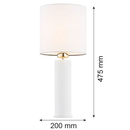 Argon 4231 - Lampe de table ALMADA 1xE27/15W/230V blanc