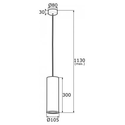 Argon 4246 - Suspension filaire LINEA 1xE27/15W/230V laiton/noir