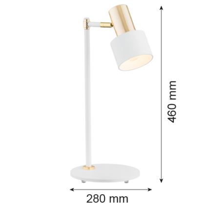 Argon 4256 - Lampe de table DORIA 1xE27/15W/230V blanc/laiton