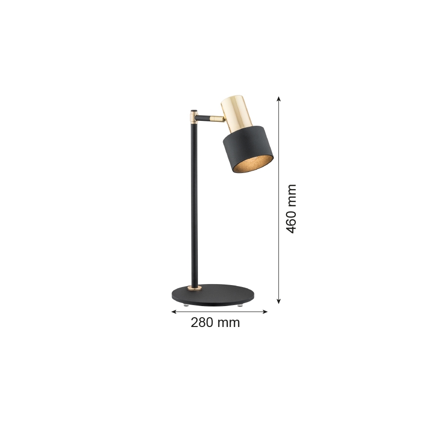 Argon 4257 - Lampe de table DORIA 1xE27/15W/230V noir/laiton