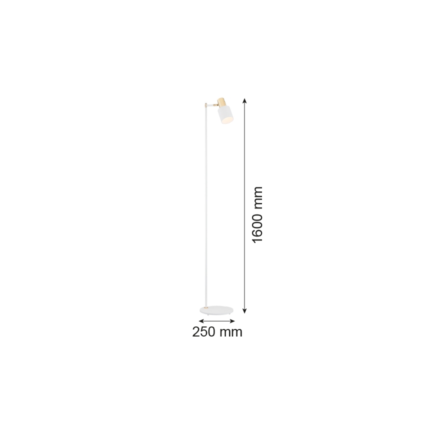 Argon 4258 - Lampadaire DORIA 1xE27/15W/230V blanc/laiton