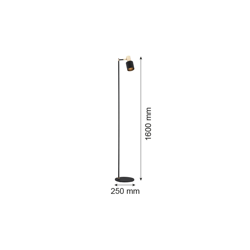 Argon 4259 - Lampadaire DORIA 1xE27/15W/230V noir/laiton