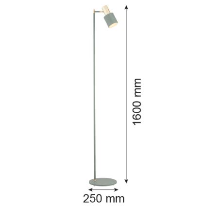 Argon 4271 - Lampadaire DORIA 1xE27/15W/230V vert/laiton