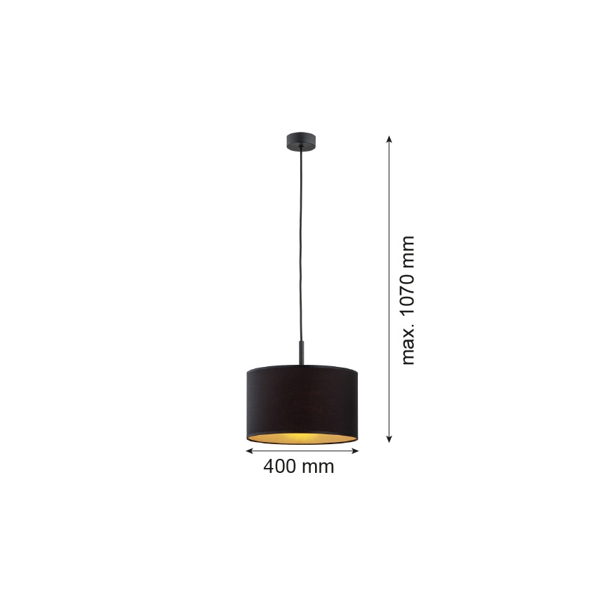 Argon 4341 - Suspension filaire KARIN 1xE27/15W/230V noir/doré