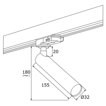 Argon 4353 - Spot LED sur rail ELBRUS LED/4,5W/230V blanc