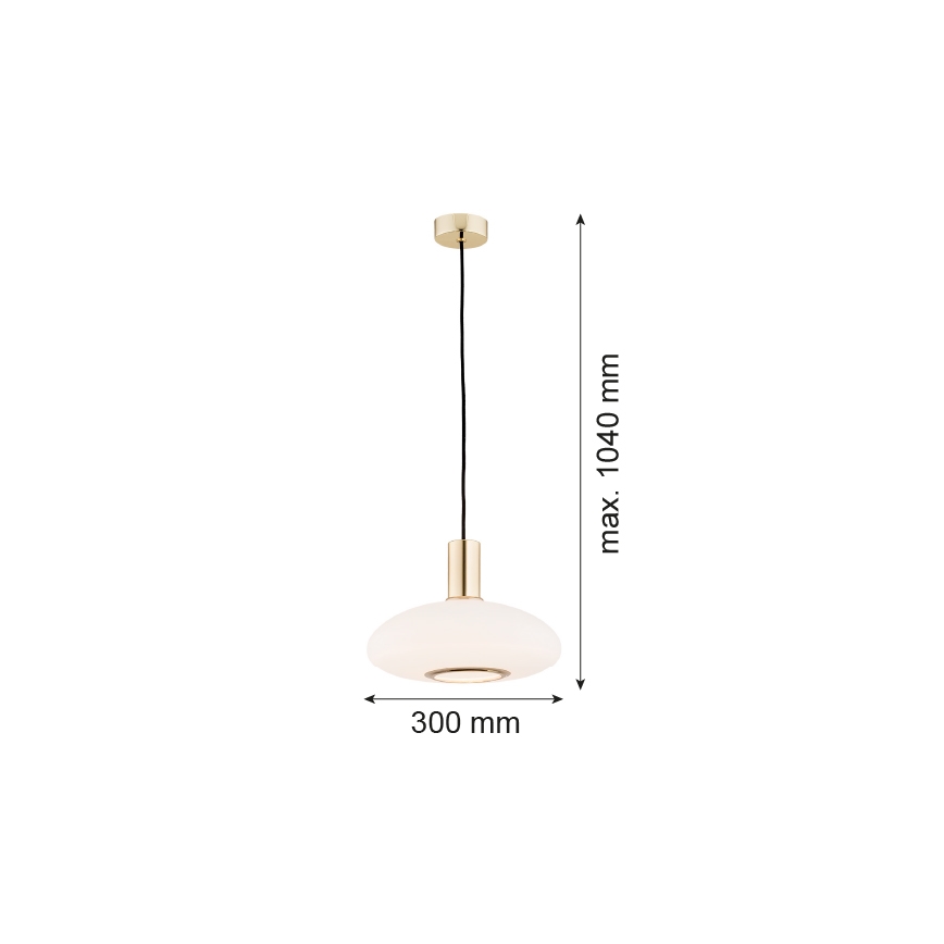 Argon 4358 - Suspension filaire SAGUNTO 1xE27/15W/230V diam. 30 cm laiton