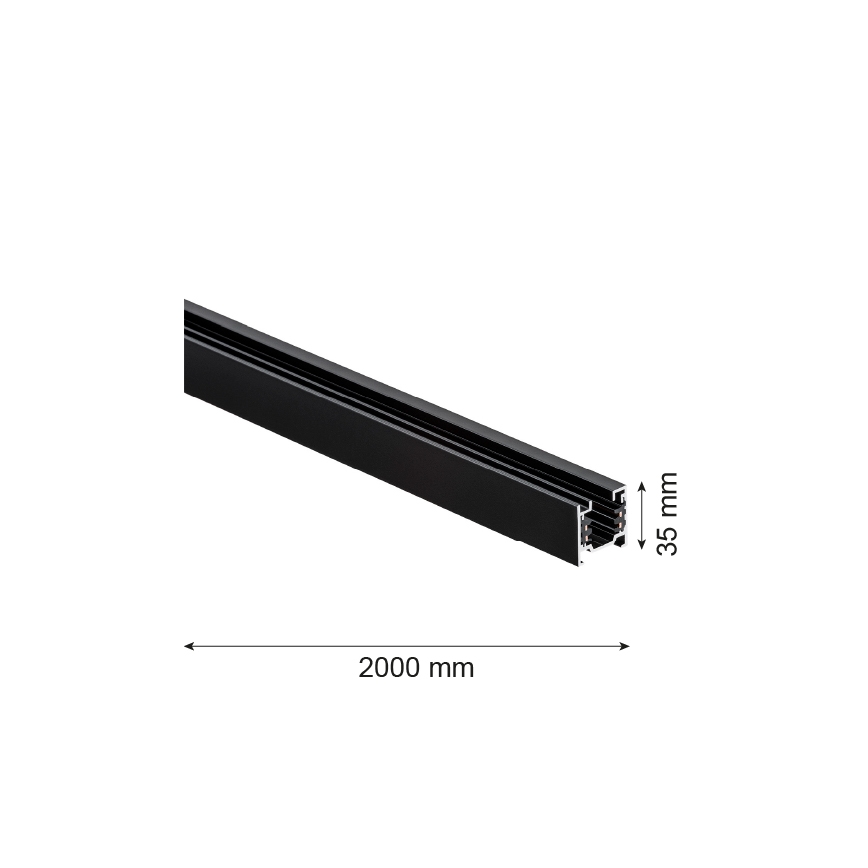 Argon 4380 - Système de rail 2 m noir