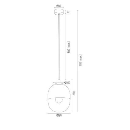 Argon 4675 - Suspension filaire BALTIMORE 1xE27/15W/230V dorée