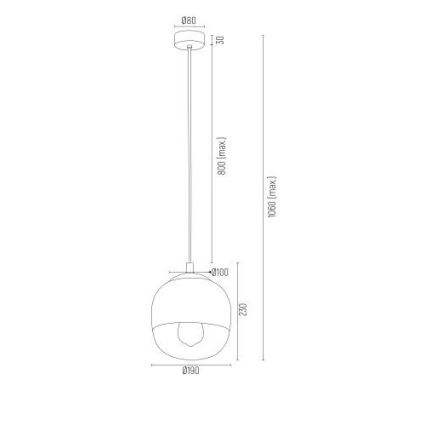 Argon 4676 - Suspension filaire BALTIMORE 1xE27/15W/230V chrome brillant