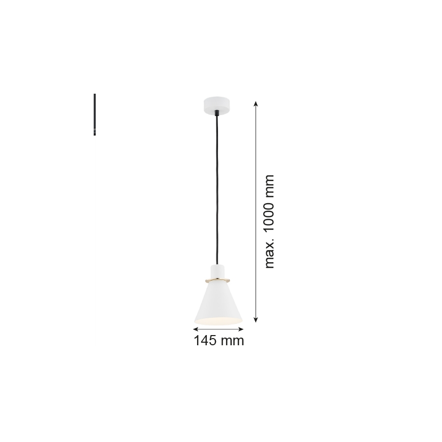 Argon 4680 - Suspension filaire BEVERLY 1xE27/15W/230V blanche/dorée