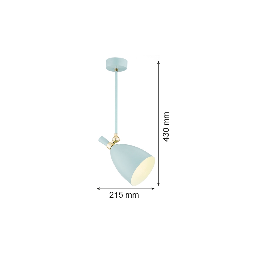 Argon 4685 - Lustre sur barre CHARLOTTE 1xE27/15W/230V bleu/doré