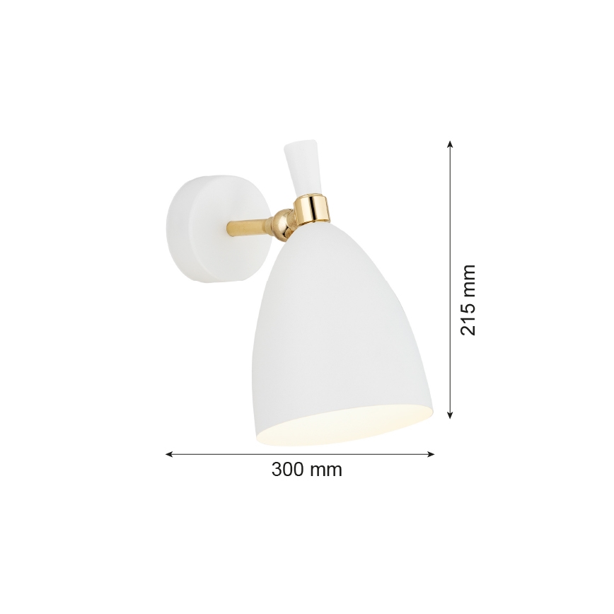 Argon 4699 - Applique murale CHARLOTTE 1xE27/15W/230V blanche/dorée