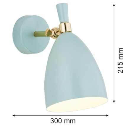 Argon 4700 - Applique murale CHARLOTTE 1xE27/15W/230V bleue/dorée