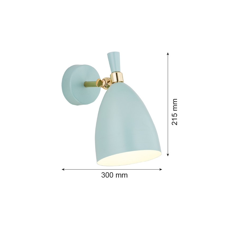 Argon 4700 - Applique murale CHARLOTTE 1xE27/15W/230V bleue/dorée