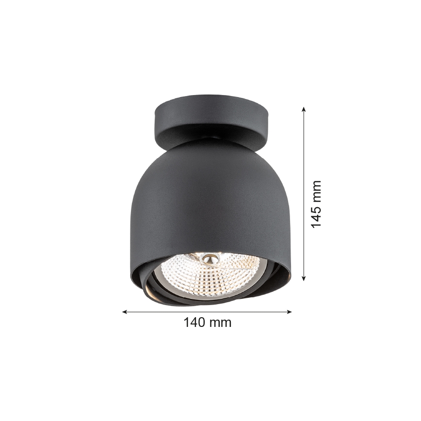 Argon 4711 - Spot GARLAND 1xGU10-AR111/12W/230V noir