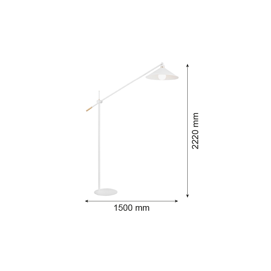 Argon 4731 - Lampadaire NASHVILLE 1xE27/15W/230V blanc