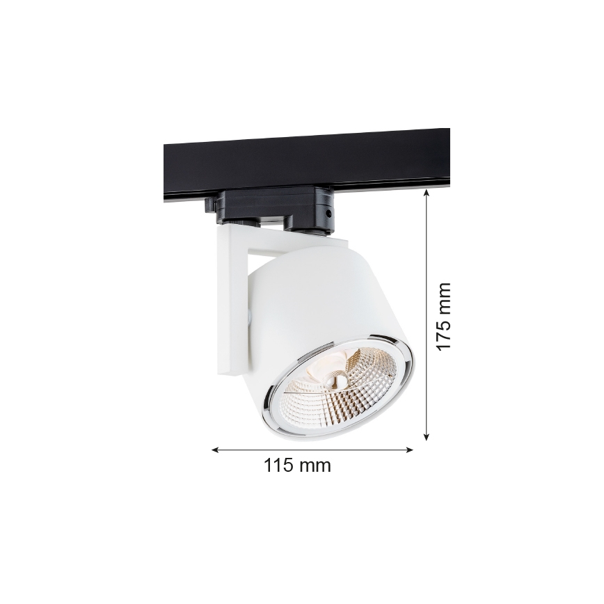 Argon 4750 - Spot pour système de rail ALTO 1xGU10-AR111/12W/230V blanc
