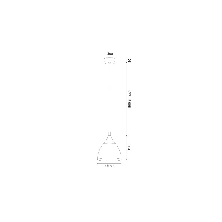 Argon 4905 - Suspension filaire MURANO 1xE27/15W/230V noir/doré