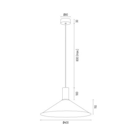 Argon 4912 - Suspension filaire MINORI 1xE27/15W/230V noir/doré