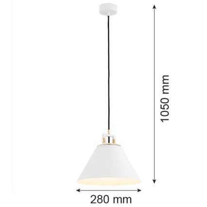 Argon 4914 - Suspension filaire ORTE 1xE27/15W/230V blanc