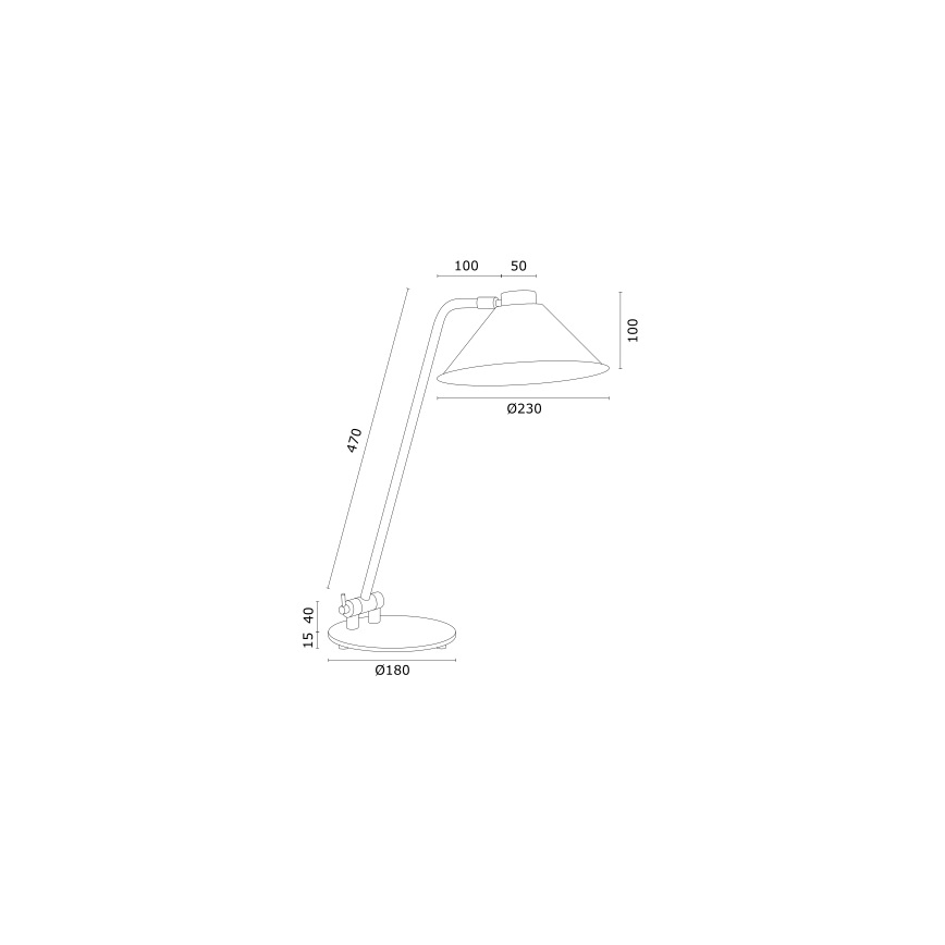 Argon 4996 - Lampe de table GABIAN 1xE27/15W/230V blanc