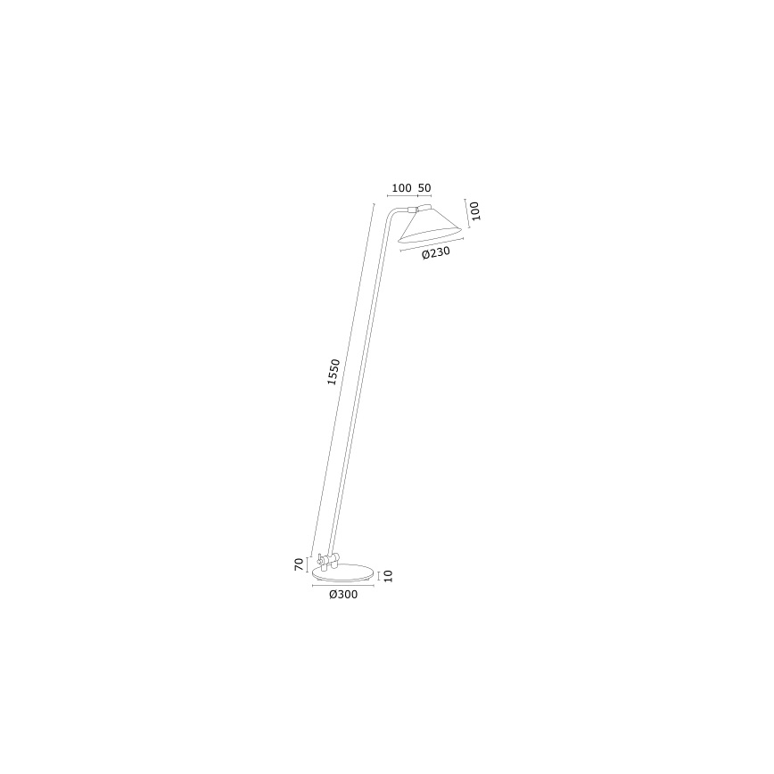 Argon 4997 - Lampadaire GABIAN 1xE27/15W/230V blanc