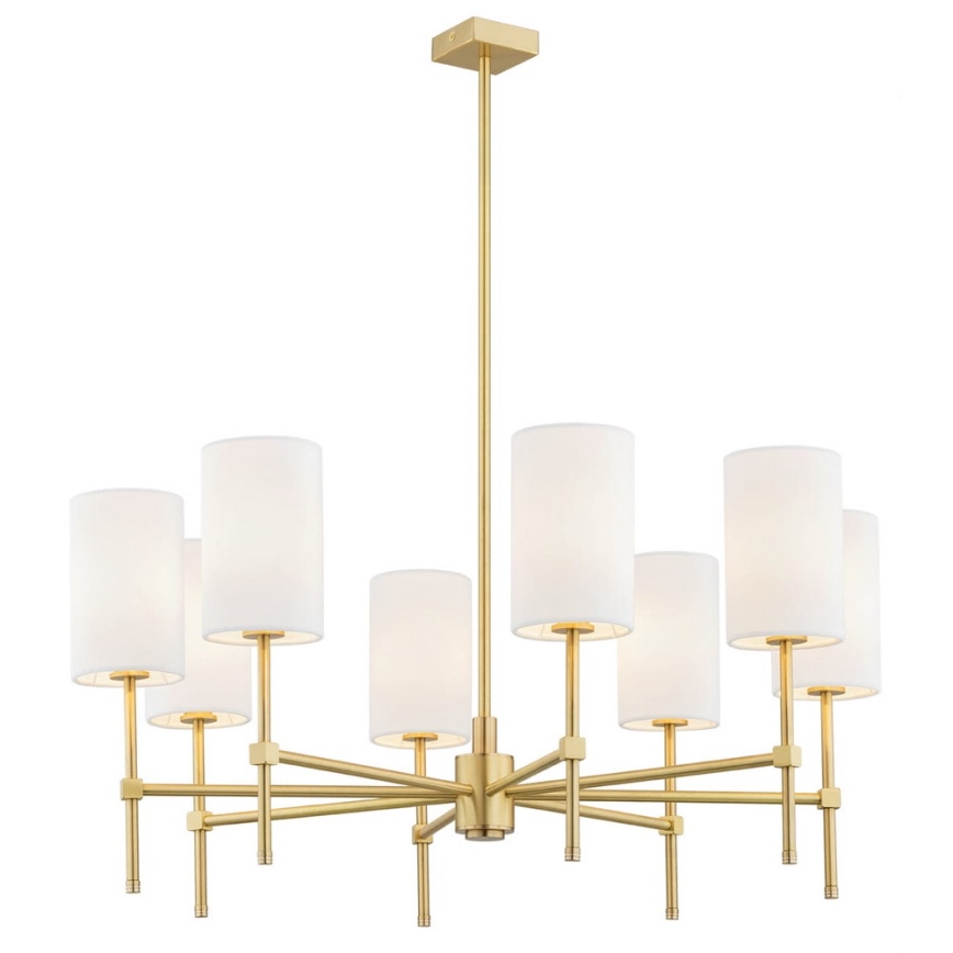 Argon 5051 - Lustre on a pole ABRUZZO 8xE14/15W/230V laiton/blanc